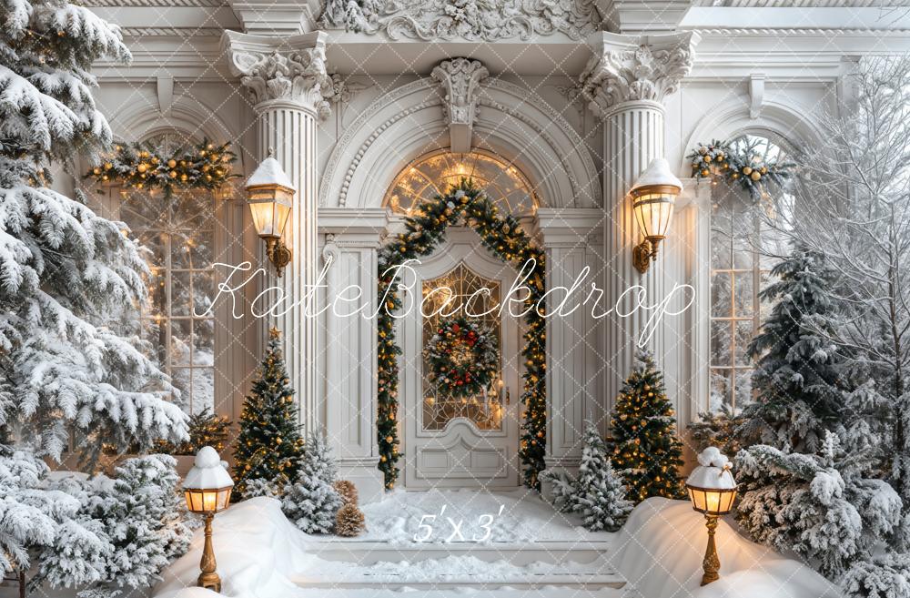 Natale Vintage del grande arco di marmo bianco progettato da Emetselch
