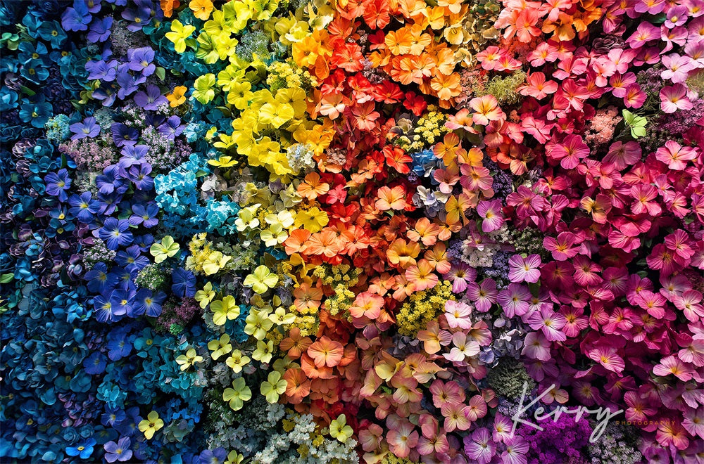 Kate Fine Art Colorful Flower Wall Backdrop for Photography Designed by Kerry Anderson