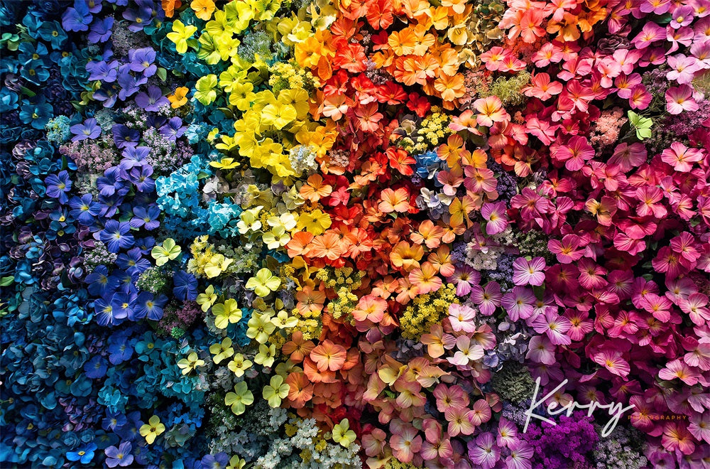 TEST Kate Fine Art Colorful Flower Wall Backdrop for Photography Designed by Kerry Anderson