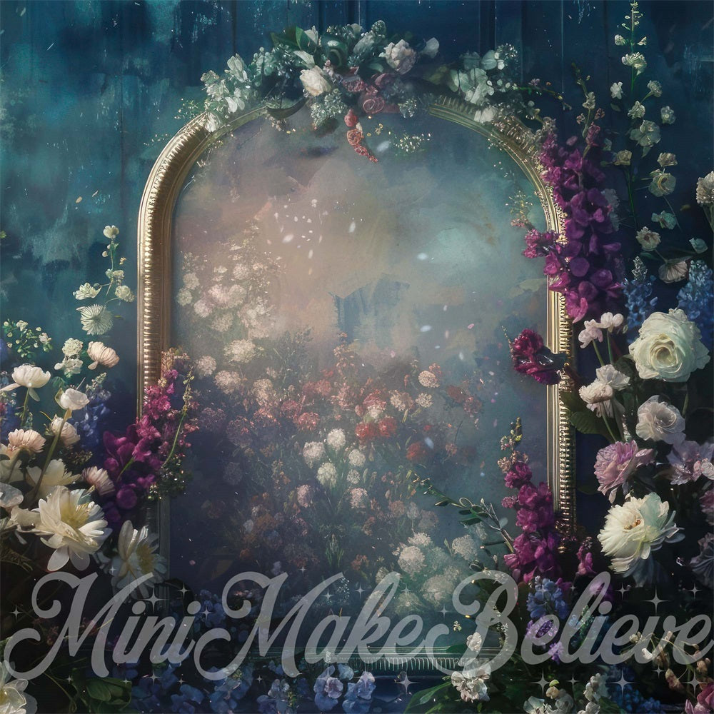 TEST Kate Retro Fine Art Colorful Flower Abstract Arch Wall Backdrop Designed by Mini MakeBelieve
