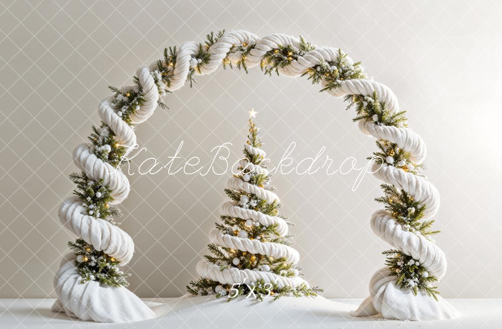 Albero di Natale Bianco ad Arco a Spirale Disegnato da Emetselch