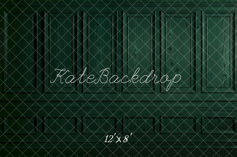 Kate Dark Green Retro Wall Backdrop Designed by Emetselch