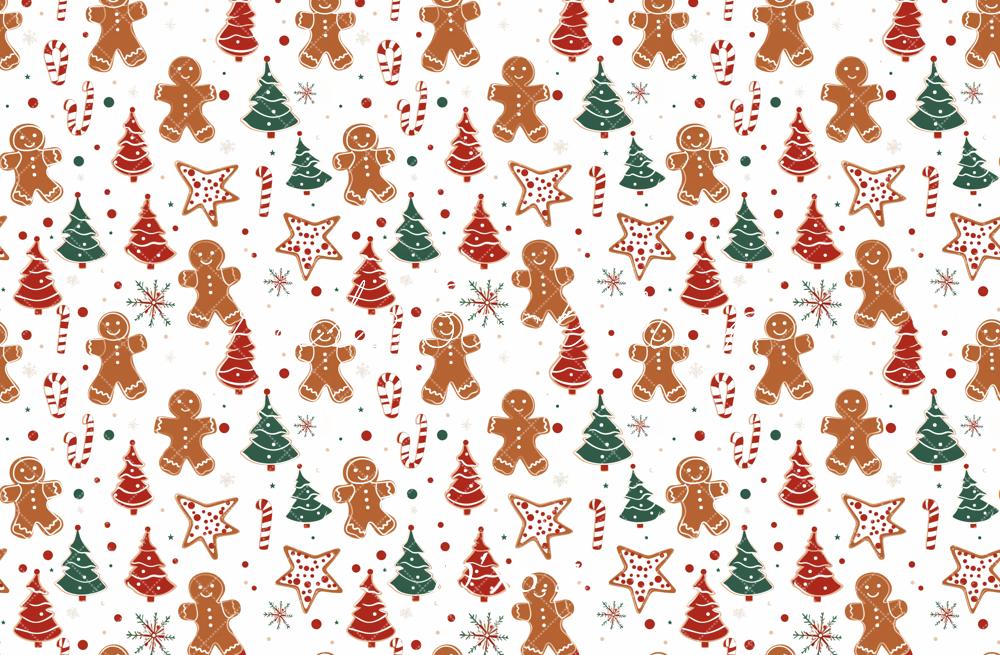 Kate Christmas Tree Gingerbread Cookie Gift Backdrop Designed by Chain Photography