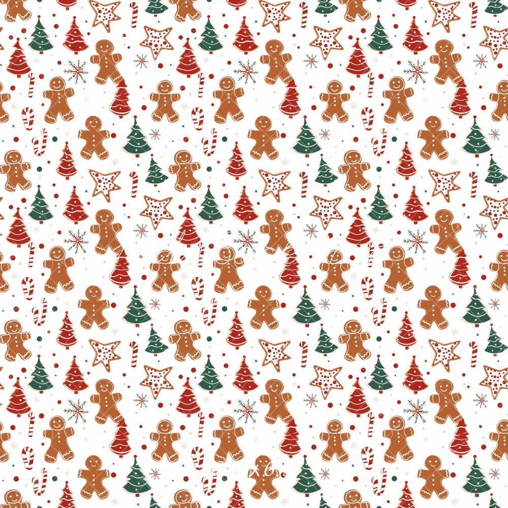 Kate Christmas Tree Gingerbread Cookie Gift Backdrop Designed by Chain Photography