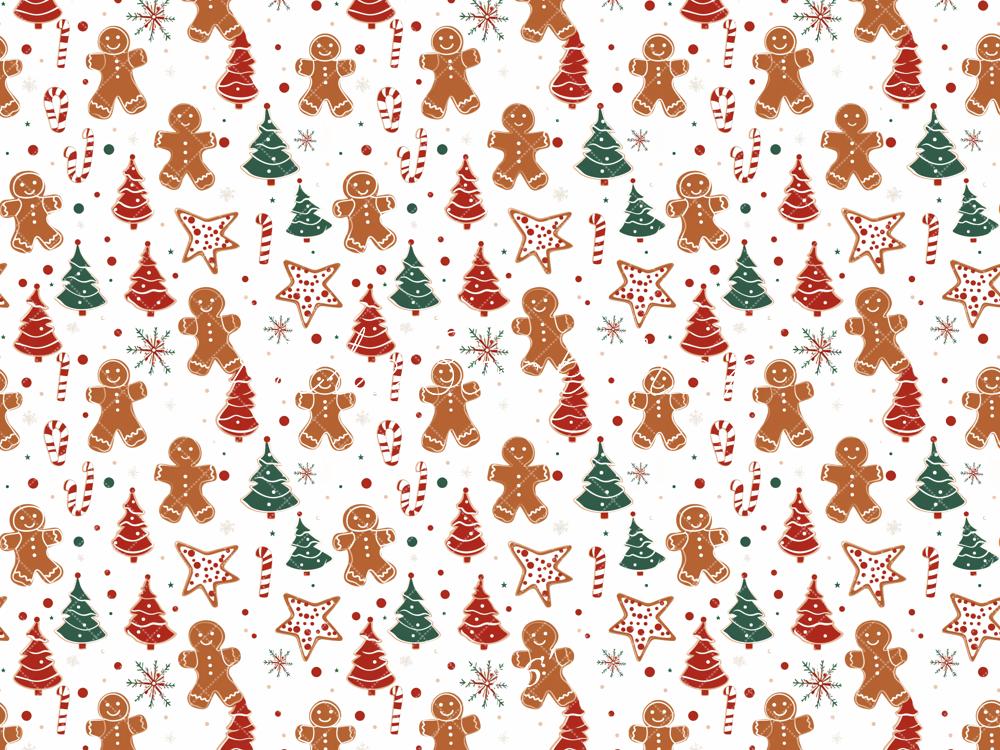 Kate Christmas Tree Gingerbread Cookie Gift Backdrop Designed by Chain Photography