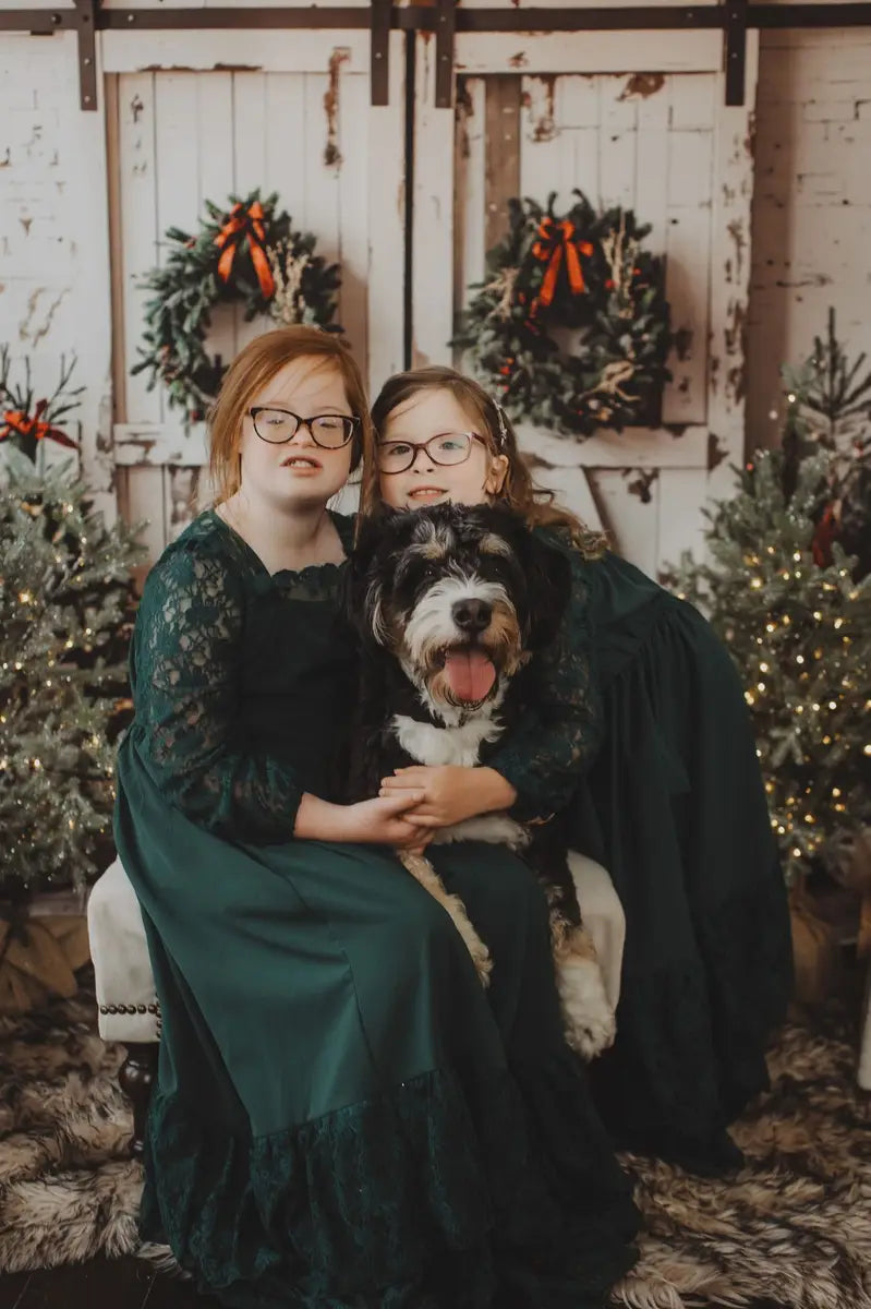 Kate Christmas White Shabby Barn Door Backdrop Designed by Emetselch