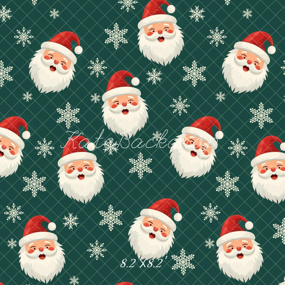 Kate Christmas Santa Snowflake Gift Backdrop Designed by Chain Photography