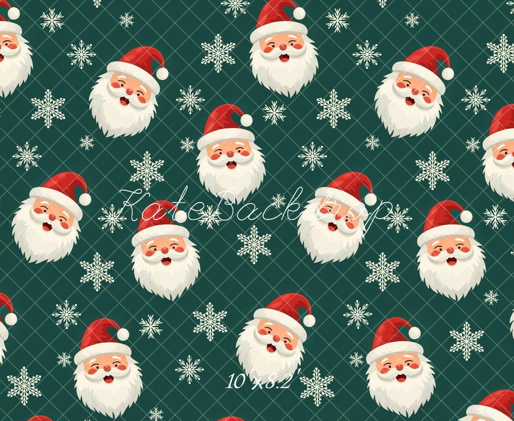 Kate Christmas Santa Snowflake Gift Backdrop Designed by Chain Photography