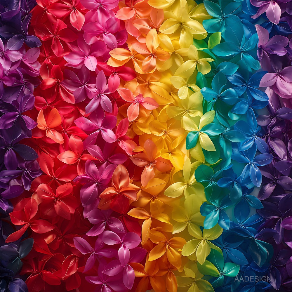 Fine Art Rainbow Flower Backdrop for Photography Designed by AADES