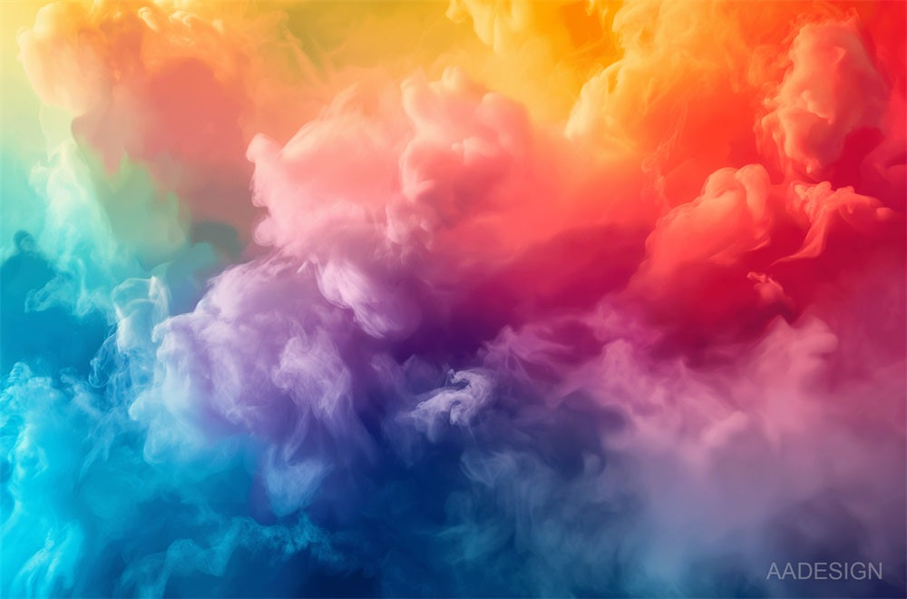 Kate Colorful Rainbow Smoke Backdrop for Photography Designed by AADESIGN