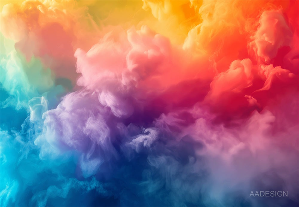 Kate Colorful Rainbow Smoke Backdrop for Photography Designed by AADESIGN