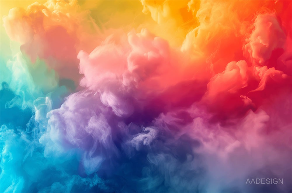 Kate Colorful Rainbow Smoke Backdrop for Photography Designed by AADESIGN