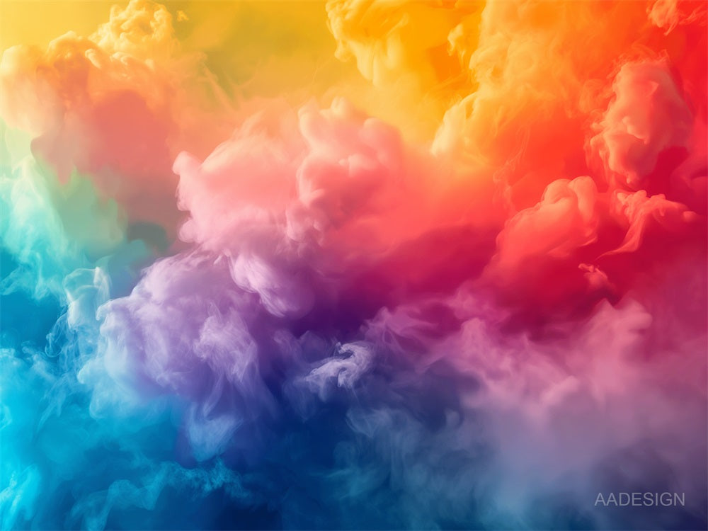 Kate Colorful Rainbow Smoke Backdrop for Photography Designed by AADESIGN