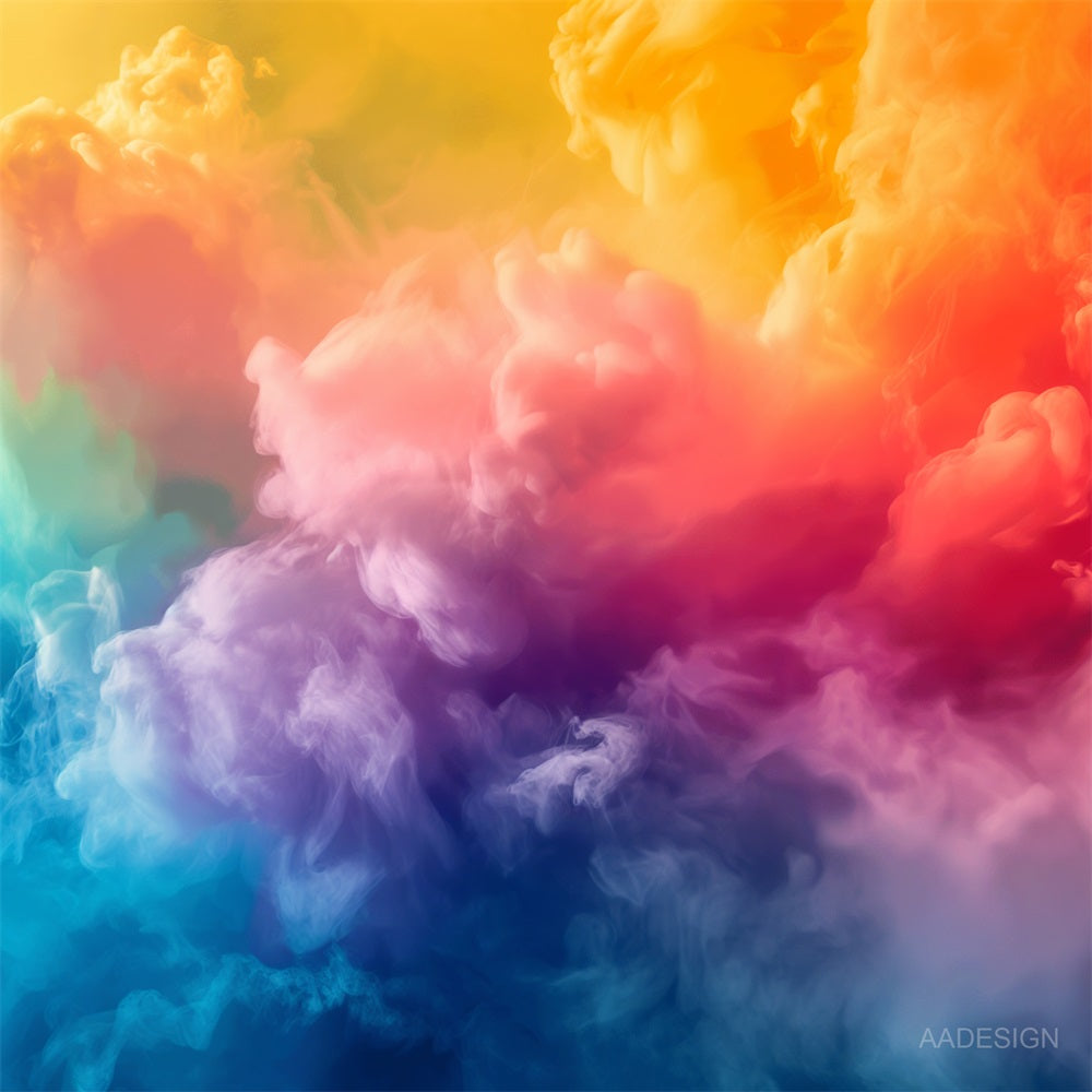 Kate Colorful Rainbow Smoke Backdrop for Photography Designed by AADESIGN