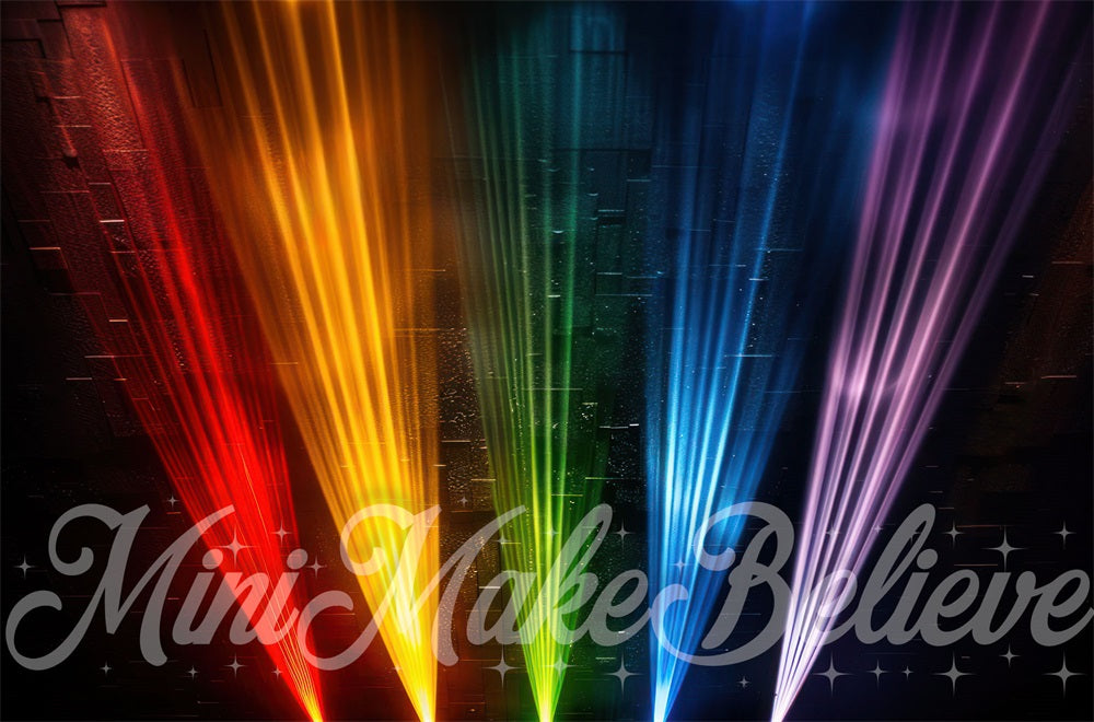 Fondo de luces láser de orgullo colorido diseñado por Mini MakeBelieve