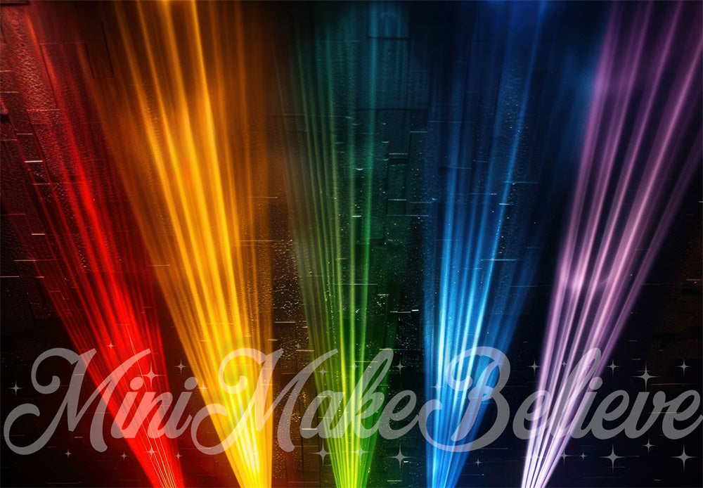 Fondo de luces láser de orgullo colorido diseñado por Mini MakeBelieve