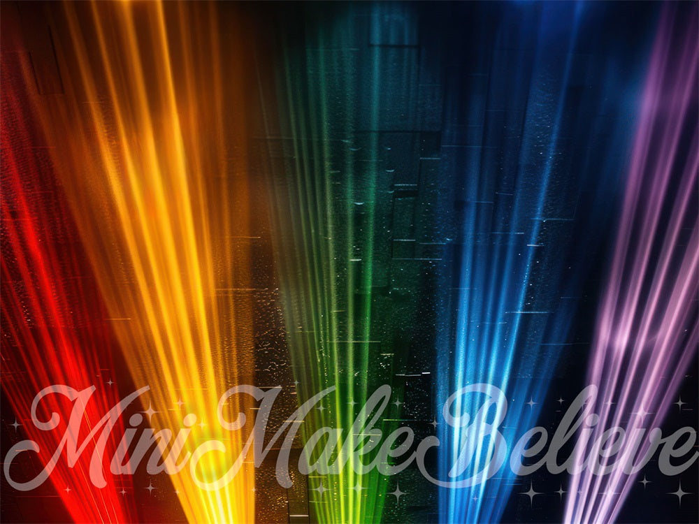 Fondo de luces láser de orgullo colorido diseñado por Mini MakeBelieve