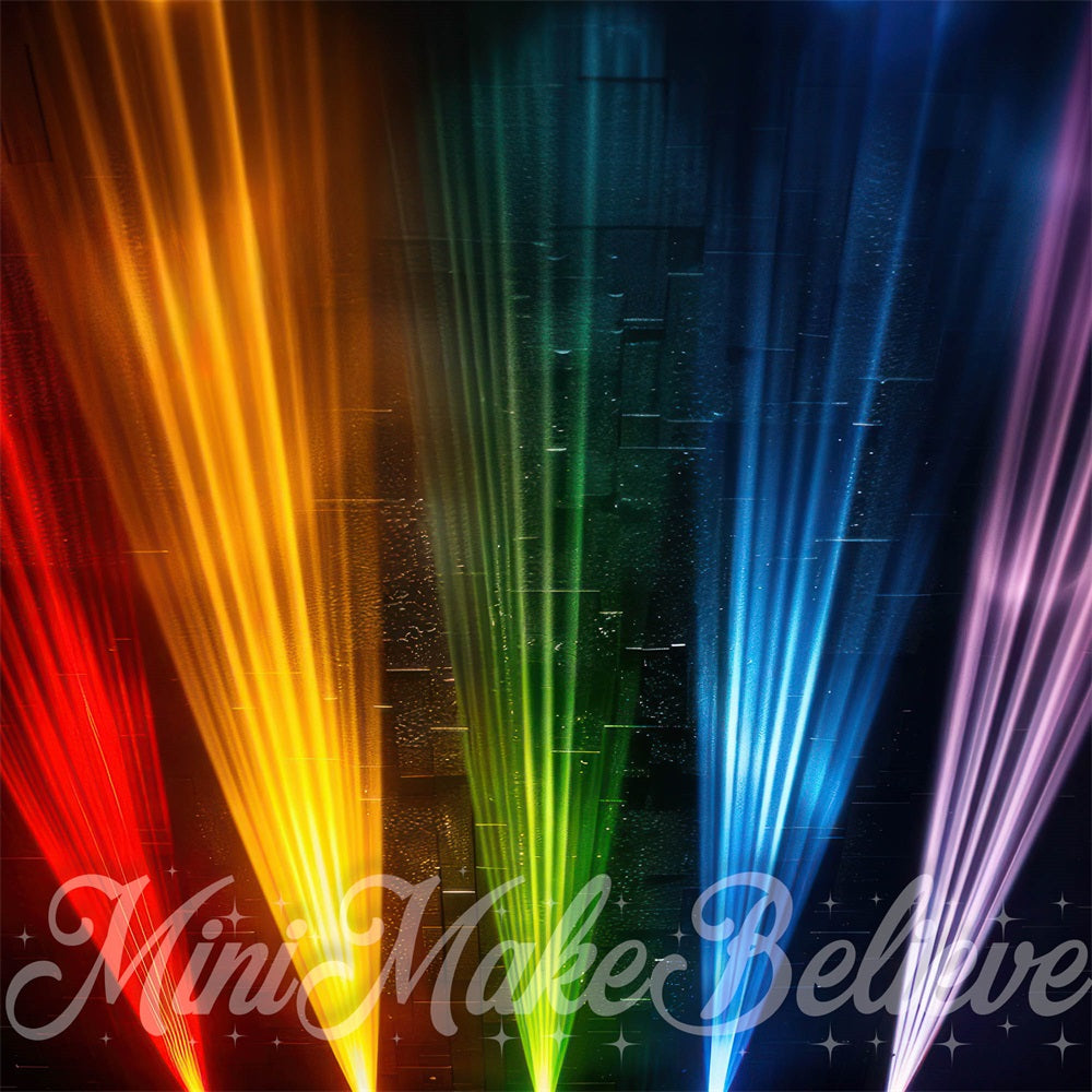 Fondo de luces láser de orgullo colorido diseñado por Mini MakeBelieve