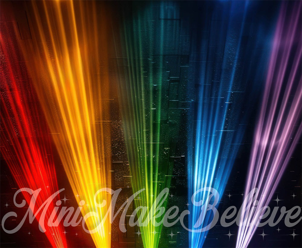 Fondo de luces láser de orgullo colorido diseñado por Mini MakeBelieve