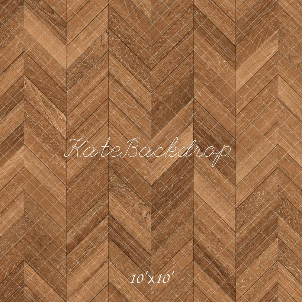 Kate Brown Herringbone Wooden Floor Backdrop Designed by Kate Image