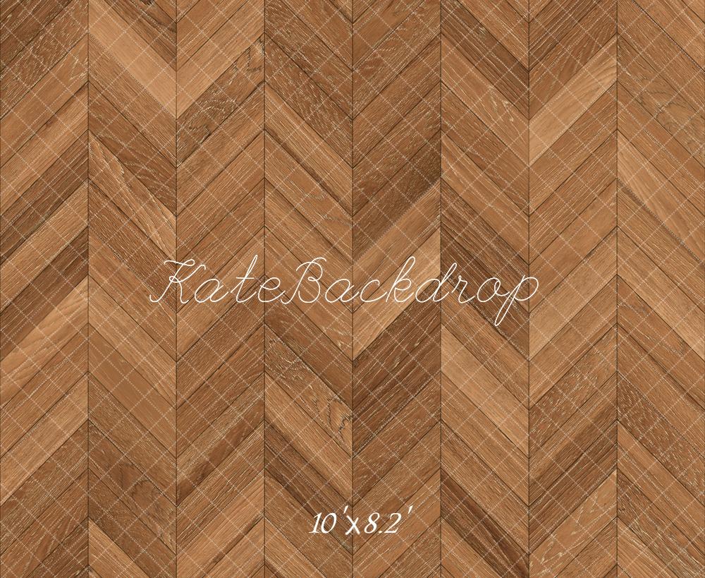 Kate Brown Herringbone Wooden Floor Backdrop Designed by Kate Image
