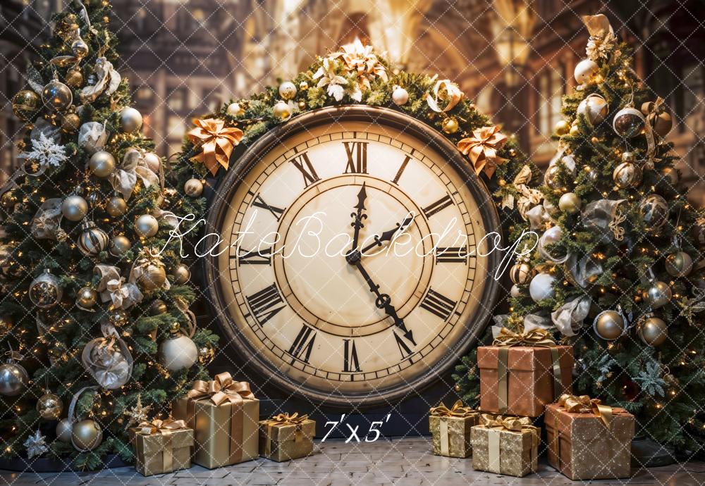 Kate Retro Christmas Clock Backdrop Designed by Emetselch