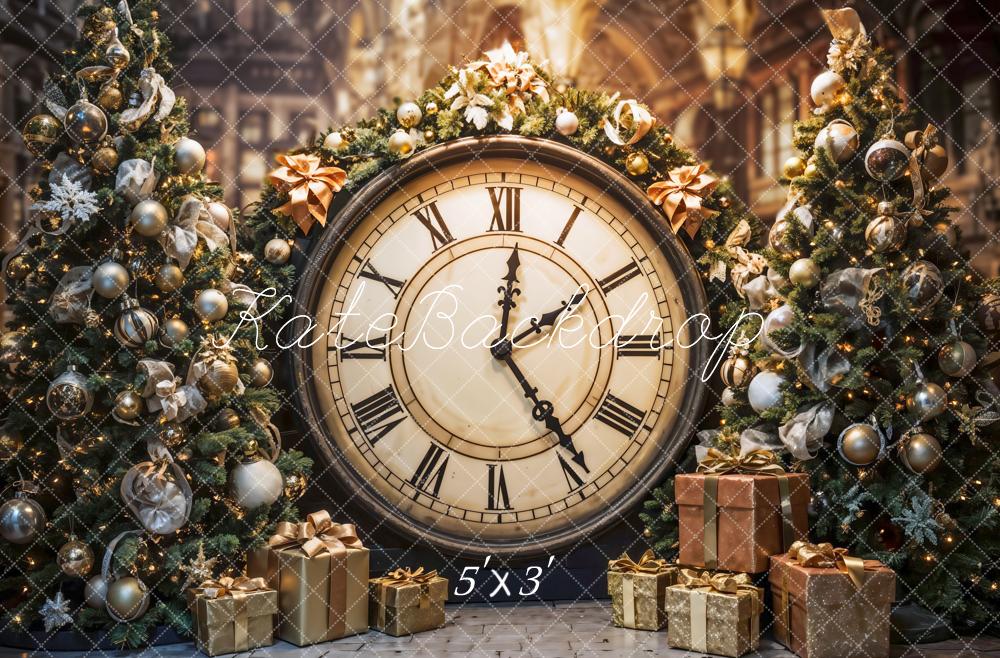 Kate Retro Christmas Clock Backdrop Designed by Emetselch