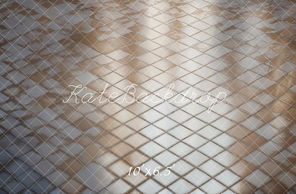 Retro Zilveren Plaid Vloer Achtergrond Ontworpen door Kate Afbeelding