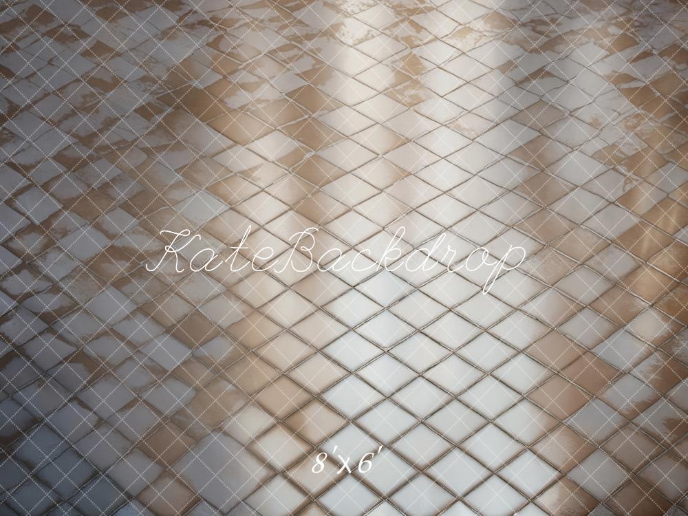 Kate Retro Silver Plaid Floor Backdrop Designed by Kate Image