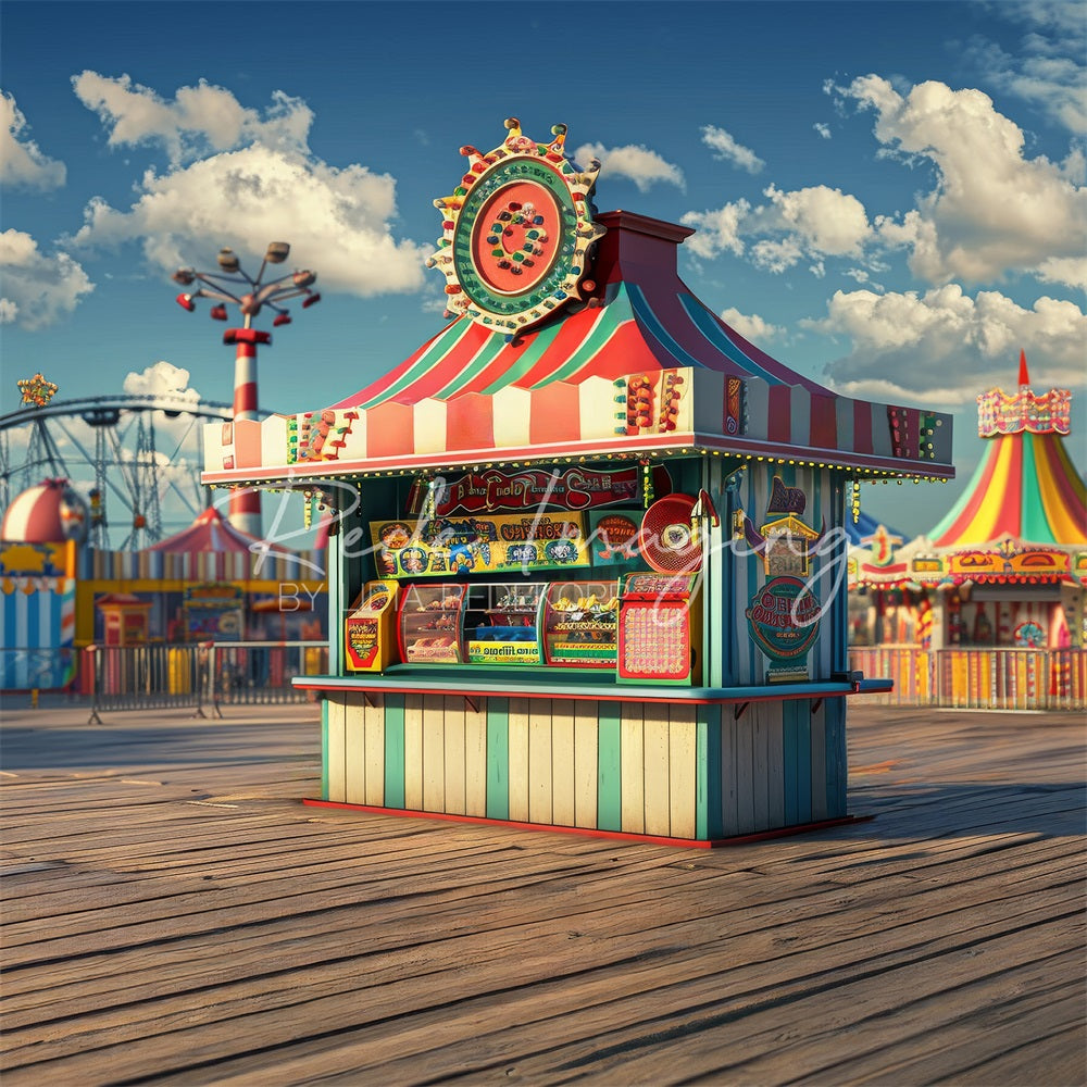 Modern Carnival Amusement Park Toy Store Backdrop Designed by Lidia Redekopp