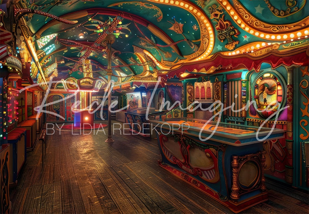 Retro Retro Arthouse Carnival Game Funhouse Backdrop Designed by Lidia Redekopp
