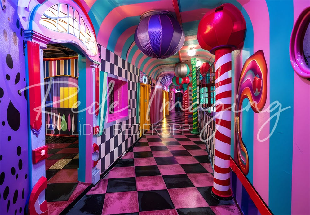 Moderne fijne kunstcarnavalspret in een kleurrijke gangenontwerp van Lidia Redekopp