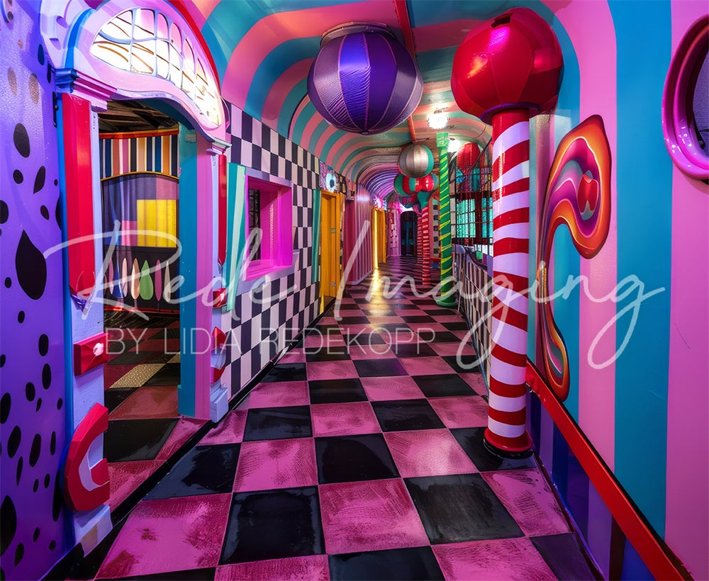 Moderno Carnevale di Belle Arti Colorato Sfondo Salone progettato da Lidia Redekopp