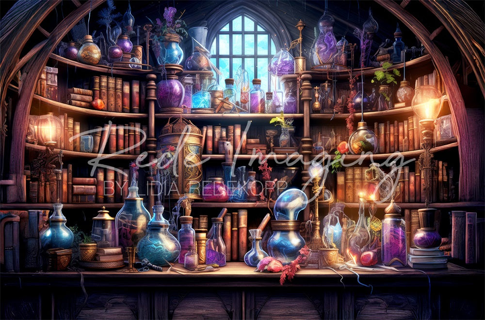 Kate Halloween Witch Potion Kitchen Backdrop Designed by Lidia Redekopp