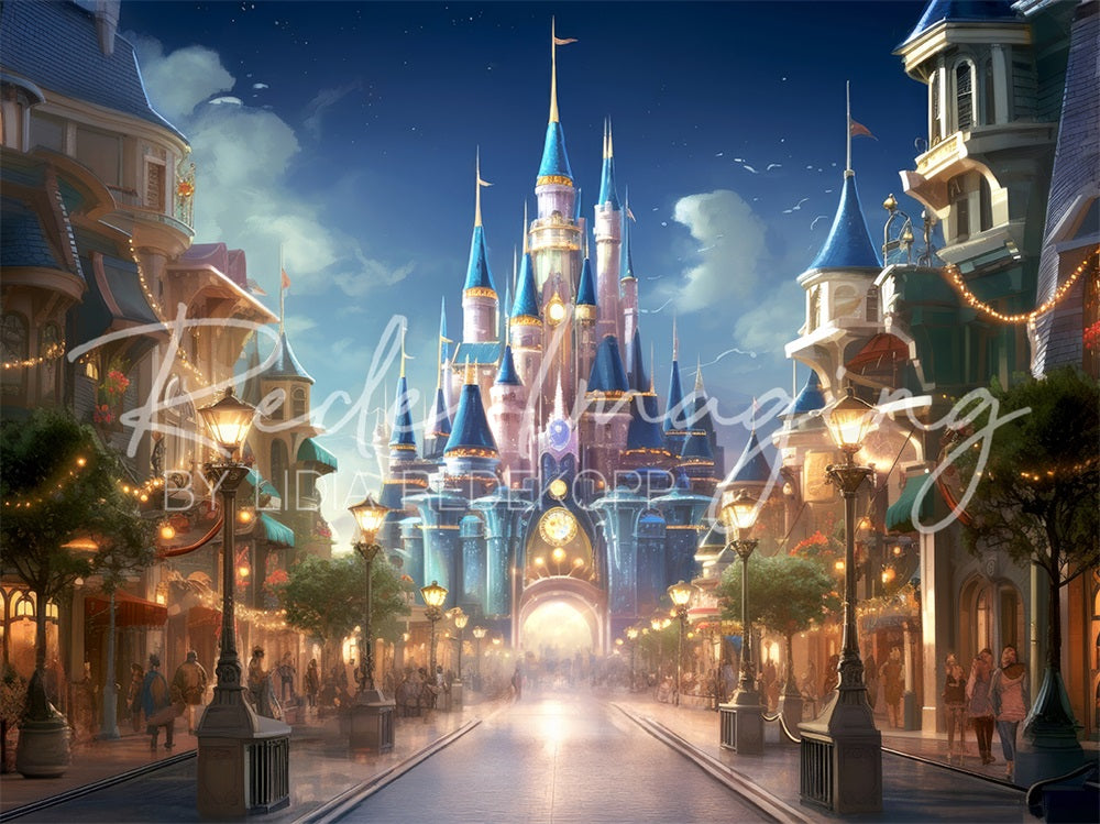 TEST Kate Fantasy Magic Kingdom Blue Castle Backdrop Designed by Lidia Redekopp