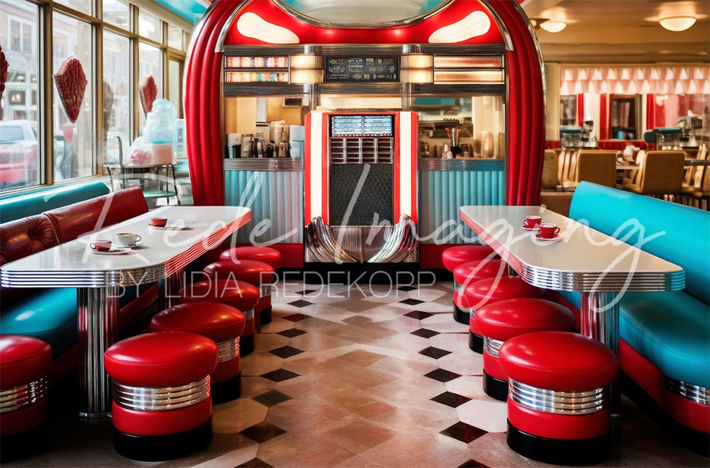 Retro Diner-achtergrond ontworpen door Lidia Redekopp
