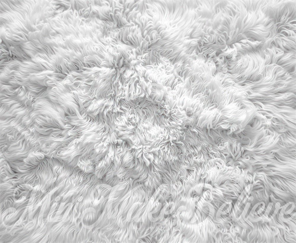 Tappeto con Pelo Lungo Bianco Soffice Sfondo Pavimento Progettato da Mini MakeBelieve