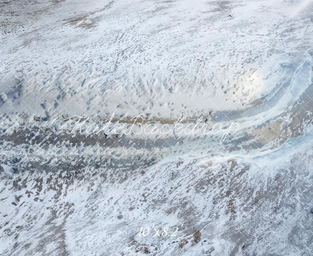 Fondo de suelo de camino de nieve blanco diseñado por Kate Imagen