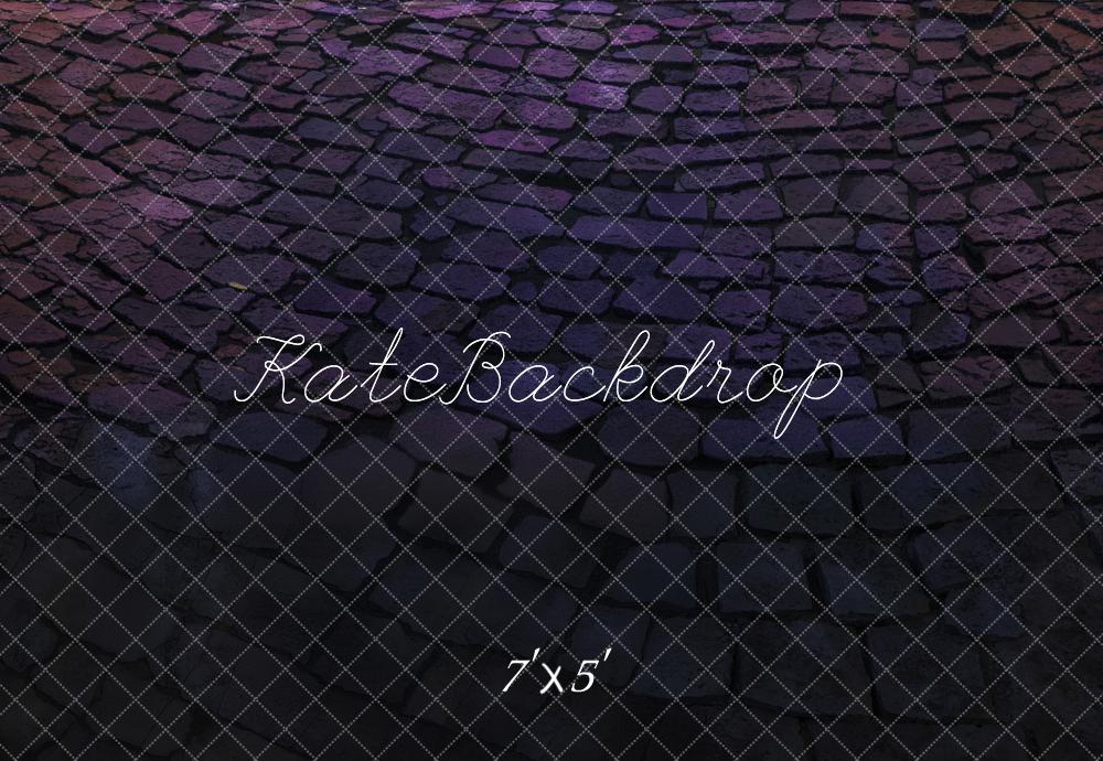 Kate Dark Purple Brick Road Floor Backdrop Designed by Kate Image