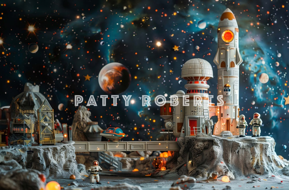 Universe Ster Ruimte Raket Astronaut Foto Achtergrond Designed by Patty Robert