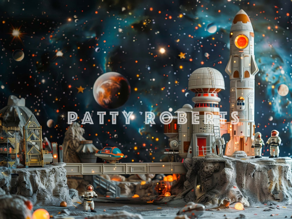 Universe Ster Ruimte Raket Astronaut Foto Achtergrond Designed by Patty Robert