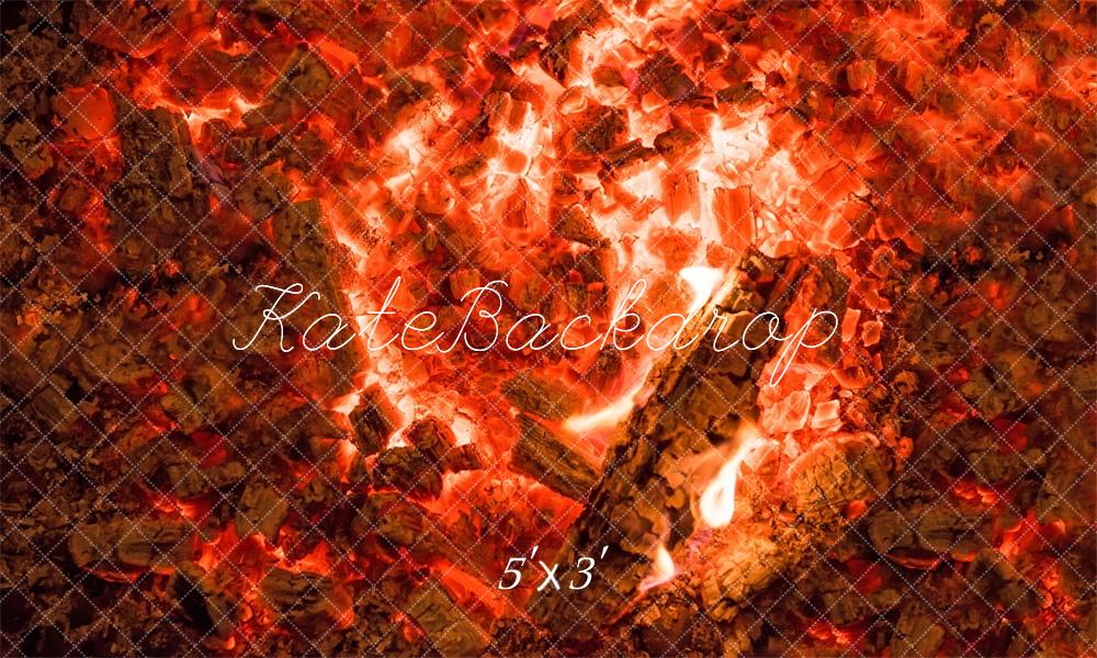 Kate Red Fire Firewood Backdrop Designed By Michele Ernst Photography