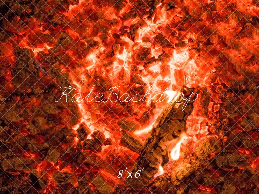 Kate Red Fire Firewood Backdrop Designed By Michele Ernst Photography