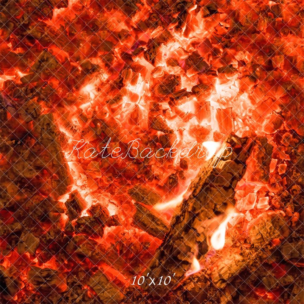 Kate Red Fire Firewood Backdrop Designed By Michele Ernst Photography