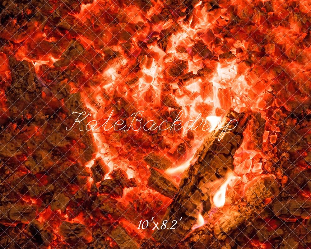 Kate Red Fire Firewood Backdrop Designed By Michele Ernst Photography