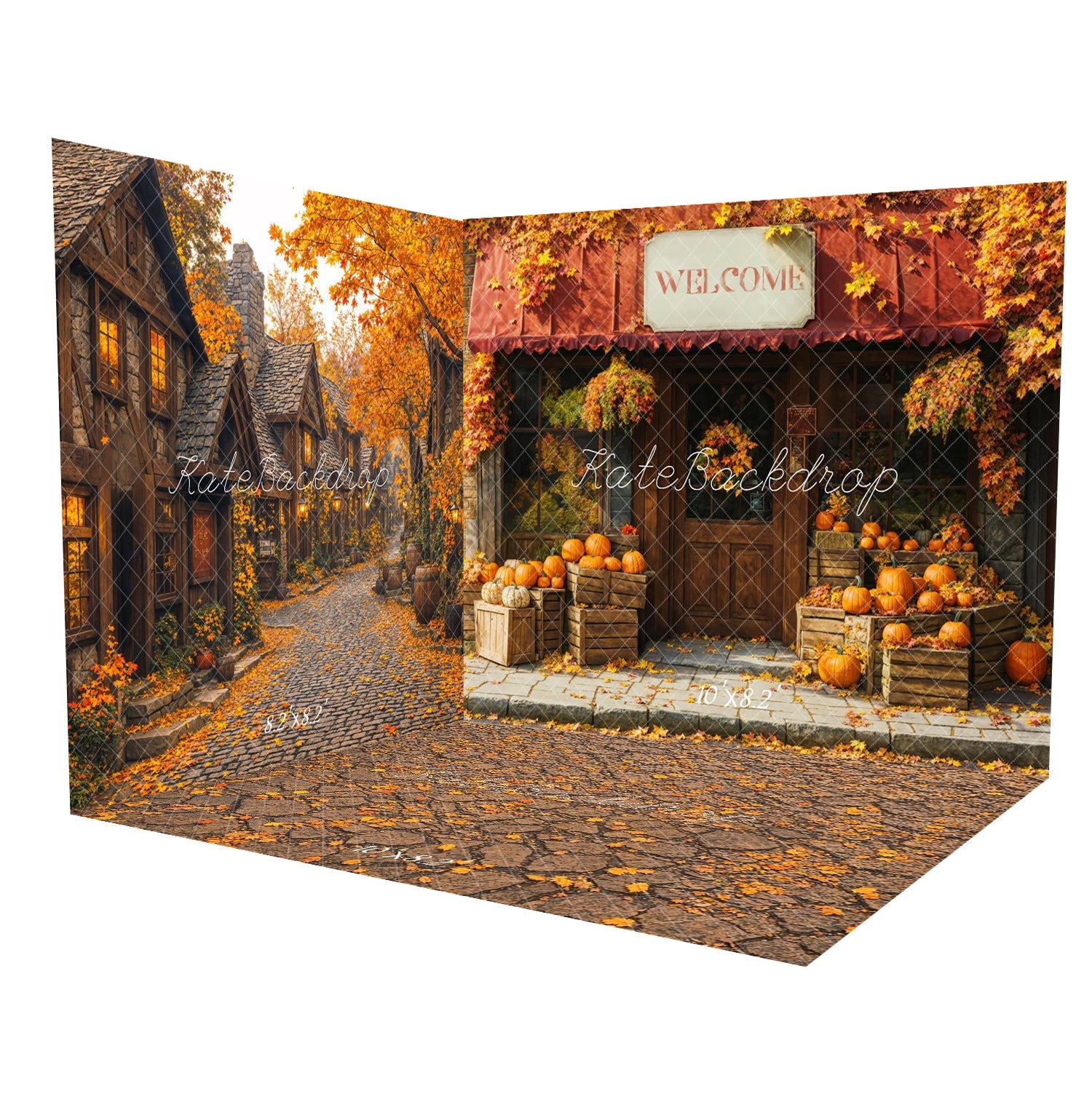 TEST Fall Village Street Maple Tree Room Set