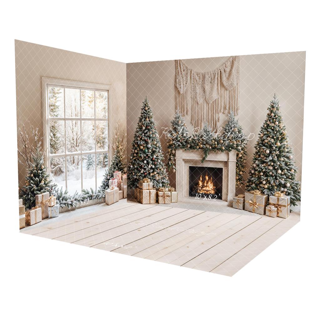 TEST Kate Christmas Tree Fireplace Boho Room Set