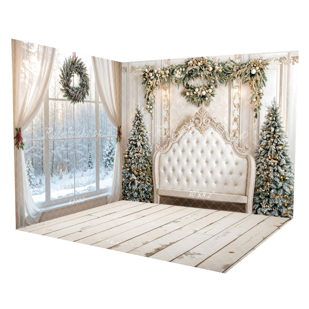 TEST Kate Christmas Tree Upholstered Headboard Retro Room Set