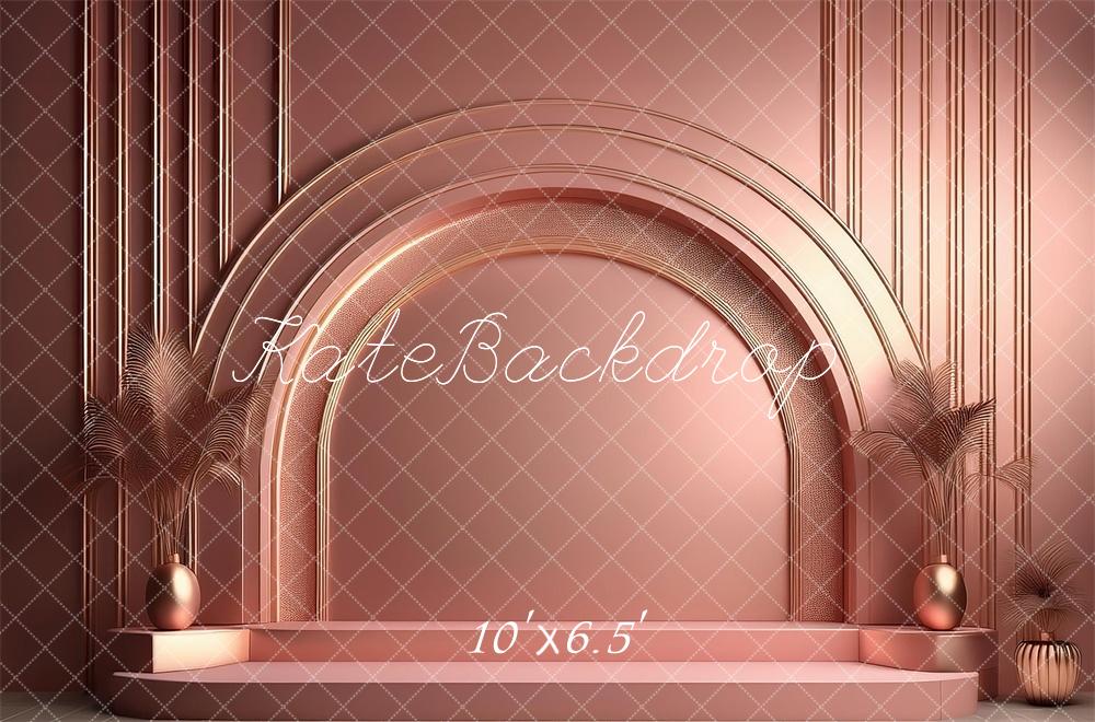 Kate Pink Fine Art Arch Metallic Wedding Backdrop Designed by Megan Leigh Photography