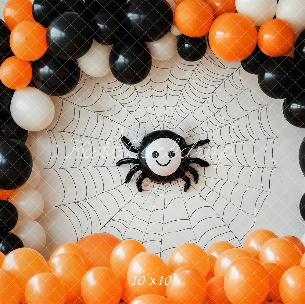 Fondo de globo de telaraña de Halloween diseñado por Patty Roberts